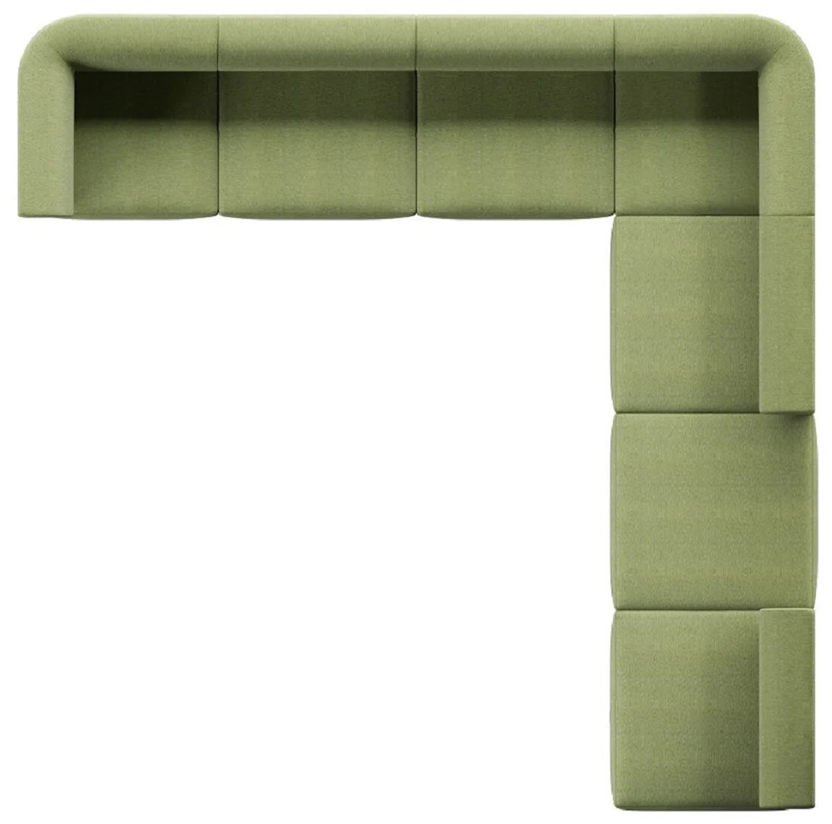 Casa Padrino Sof¨¢ Esquinero de Lujo Verde 360 ??x 360 cm - Sof¨¢ de Sal¨®n Modular - Muebles de Sal¨®n de Lujo