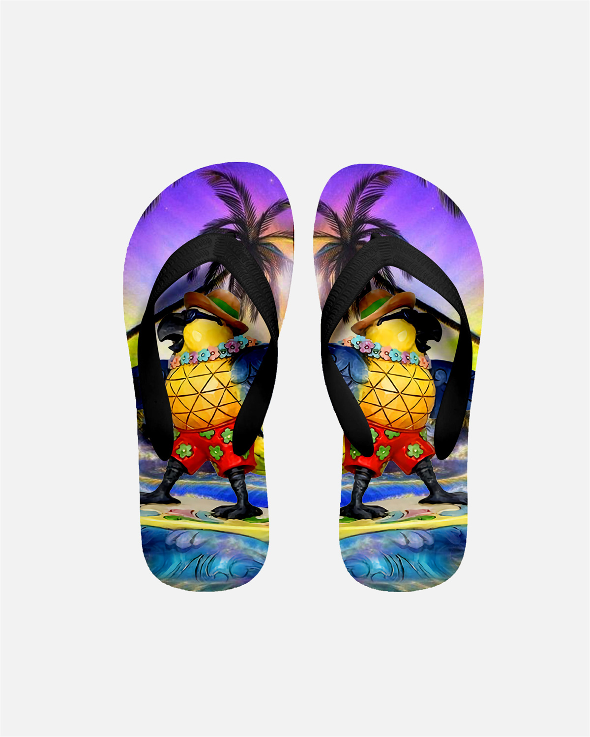 Suitmens Men's Men's Tiki Style Hawaiian Vacation Print Three-Piece Set 033