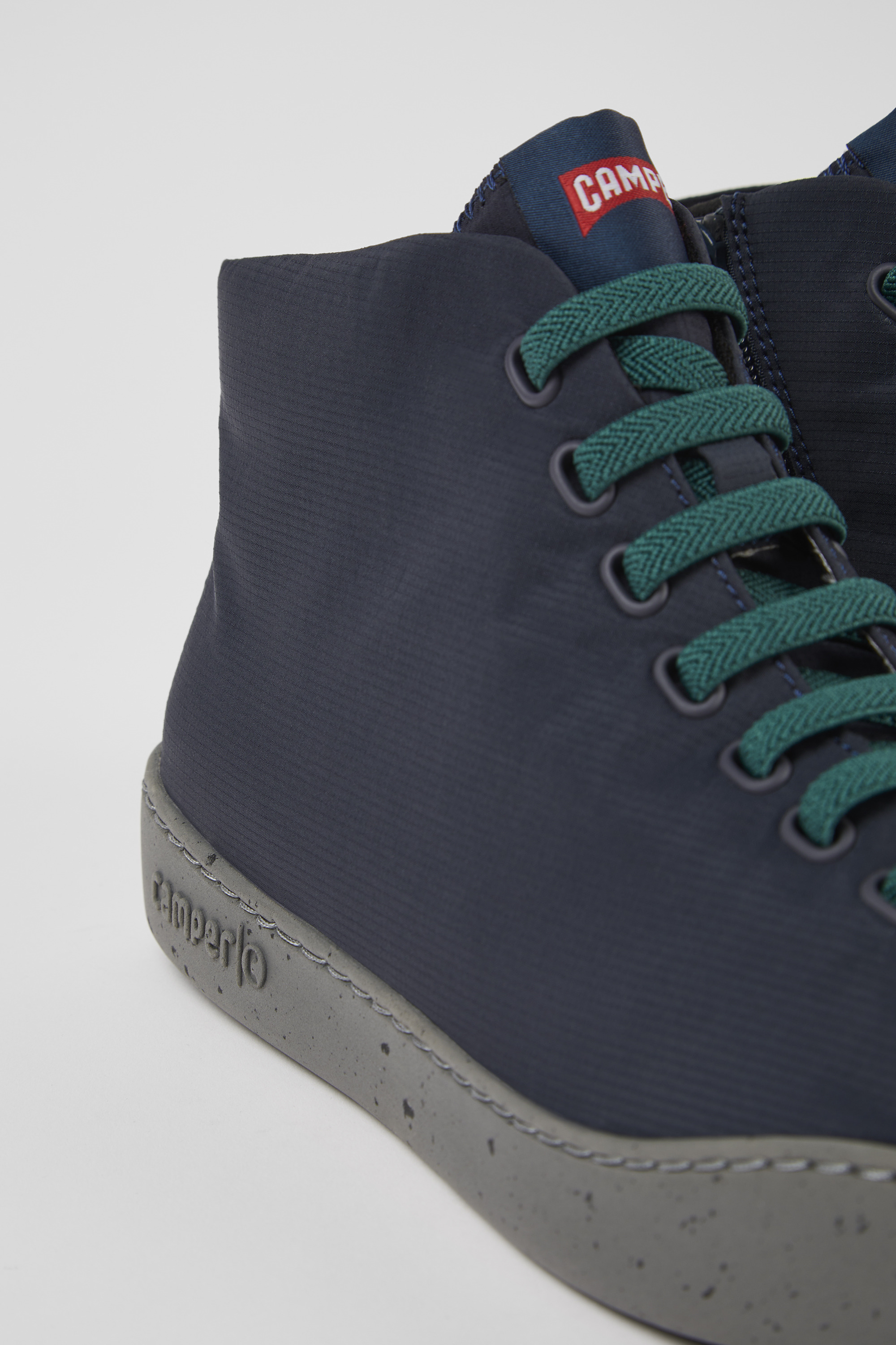 Peu Touring - Blue textile ankle boots for men