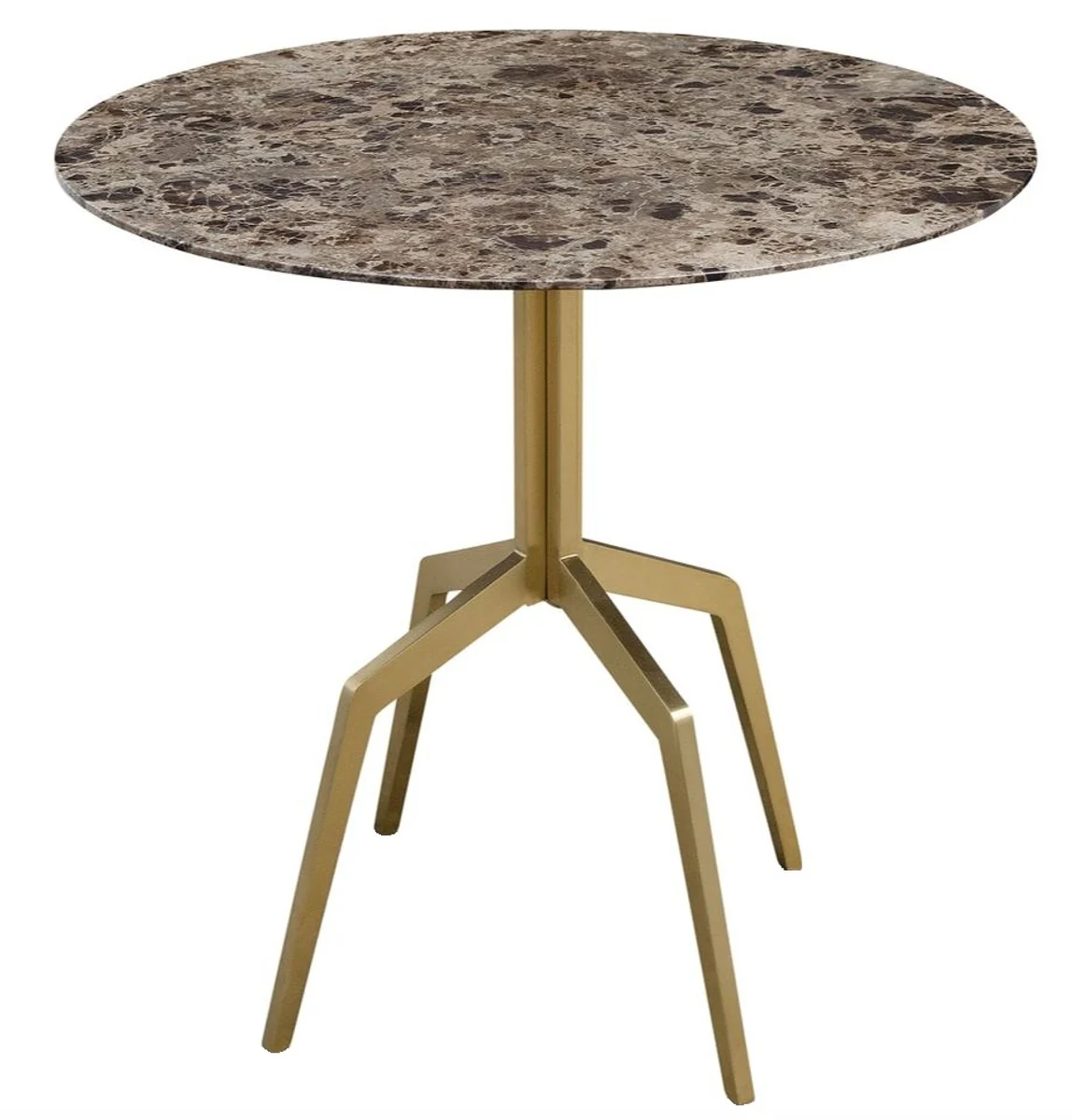 Casa Padrino mesa de comedor de lujo dorado / negro 80 x H. 76 cm - Muebles de Comedor