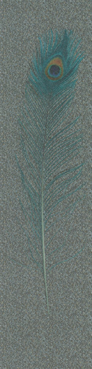 Harald Gl??ckler Designer Baroque Non-Woven Wallpaper 58507 - Peacock Feather - Gray / Green / Blue