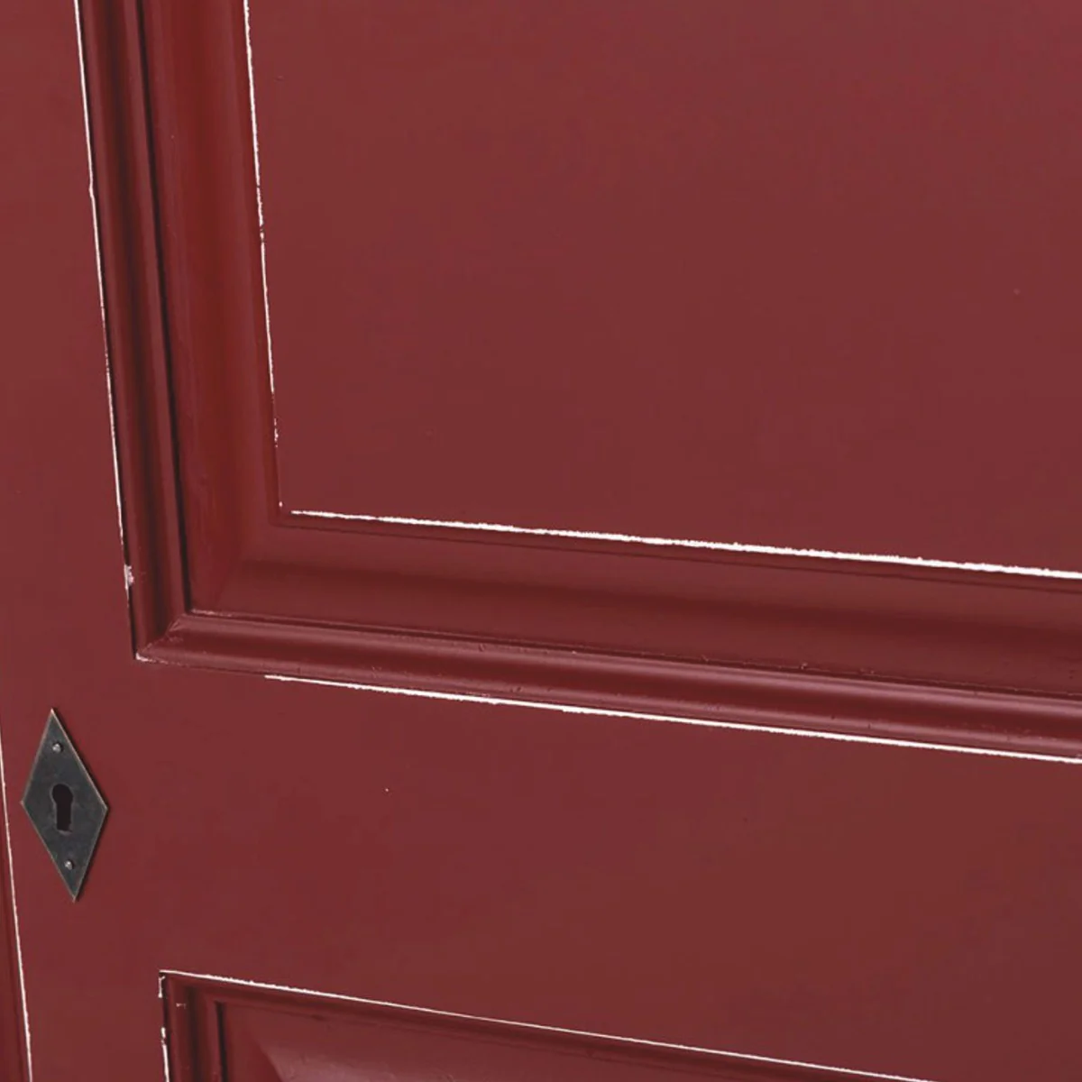 Casa Padrino armario de dormitorio de estilo campestre rojo burdeos antiguo 121cm - Muebles de dormitorio