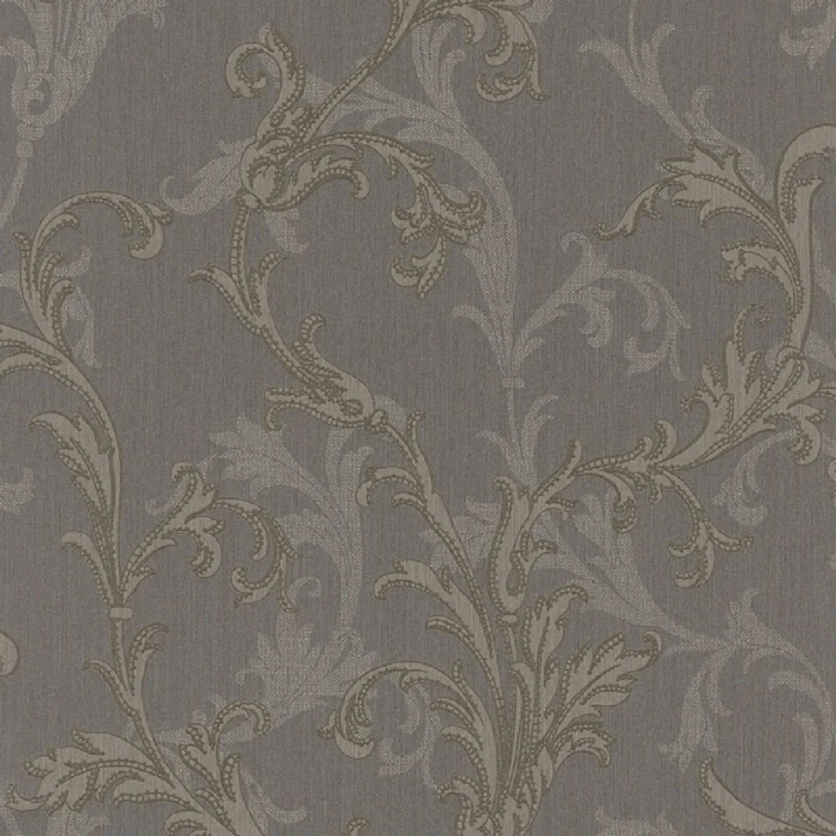 Casa Padrino papel tapiz textil barroco gris / plata / marrón 10,05 x 0,53 m - Papel Tapiz de la Sala de Estar de Alta Calidad en Estilo Barroco