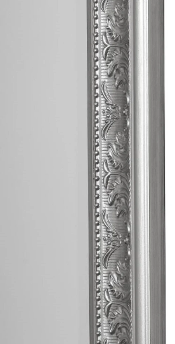 Casa Padrino Espejo / Espejo de Pared Barroco Plata 62 x H. 82 cm - Mueble Barroco