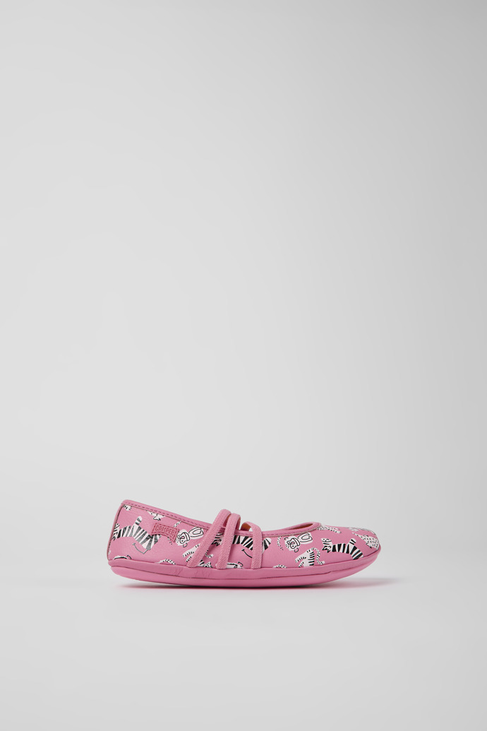 Twins Pink leather ballerinas for boys
