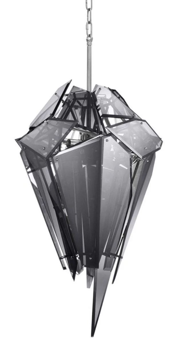 Casa Padrino araña de lujo plata / negro Ø 47 x H. 97 cm - Muebles de Diseño