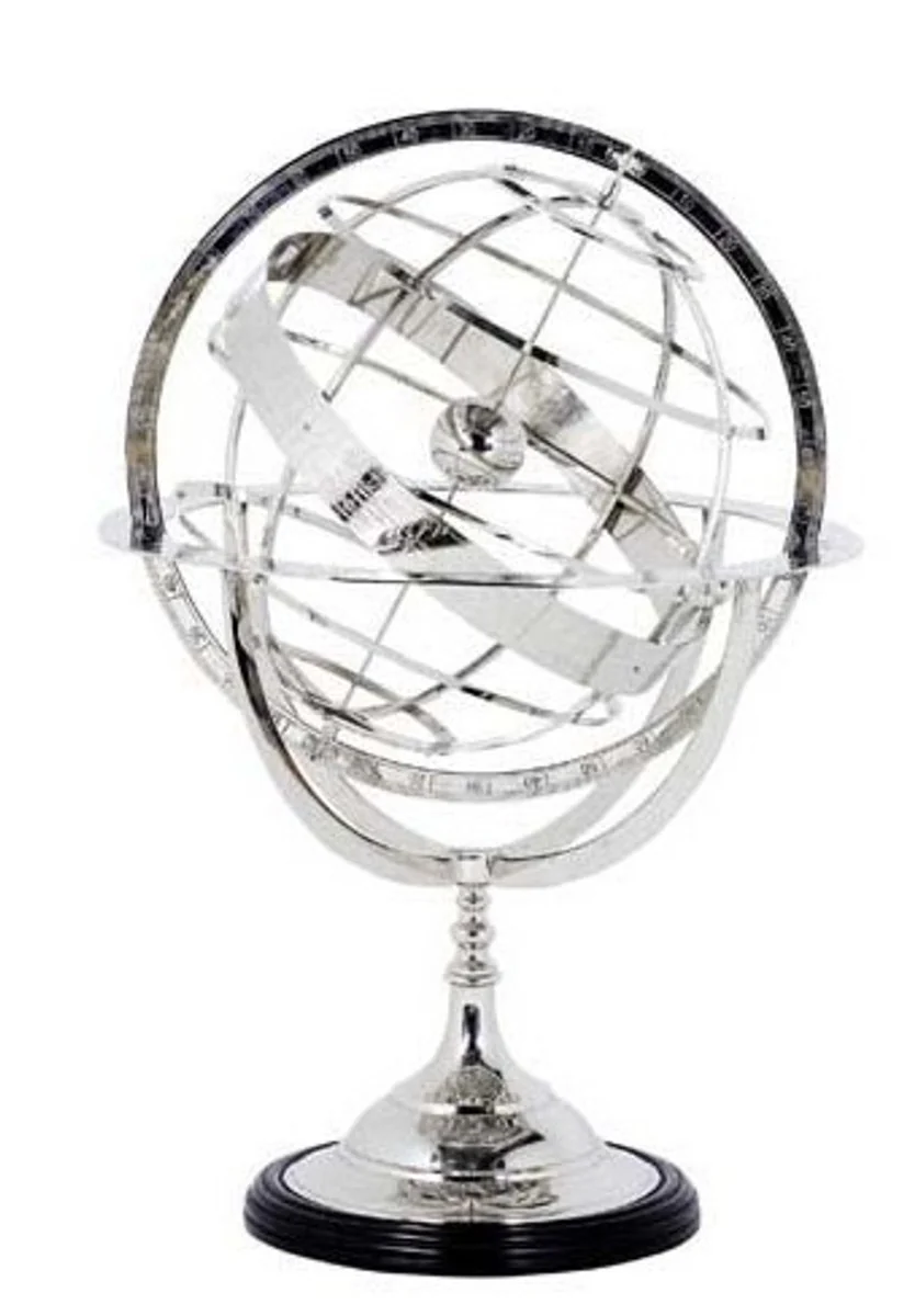 Casa Padrino luxury globe Nickel Finish Silver Height: 29 cm - Luxury Collection - Art Deco