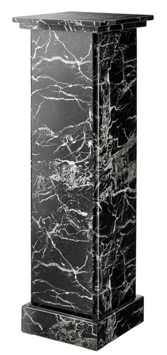 Arte columna de m¨¢rmol Casa Padrino negro 39 x 39 x H. 122 cm - mesa auxiliar de lujo