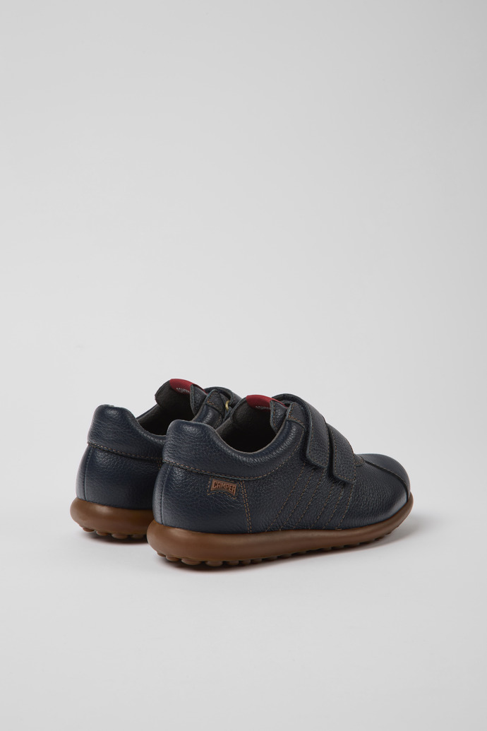 Pelotas Navy blue leather and fabric shoes for boys