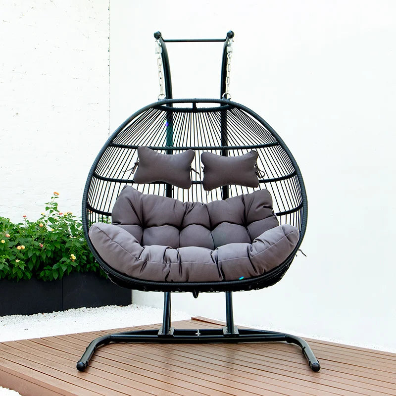 Double Swing Chair with Stand