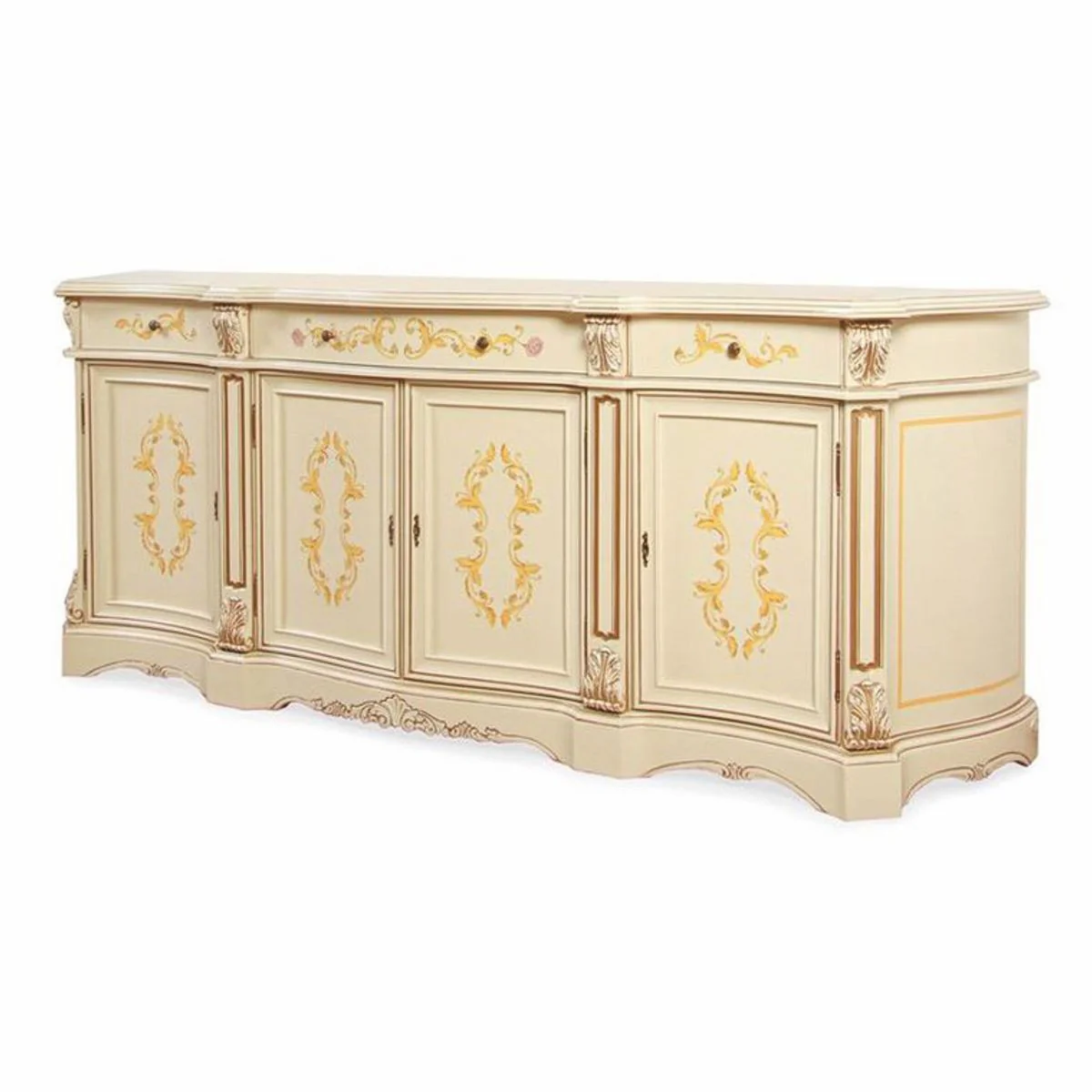 Casa Padrino aparador barroco de lujo crema / marrón 233 cm - Muebles barrocos
