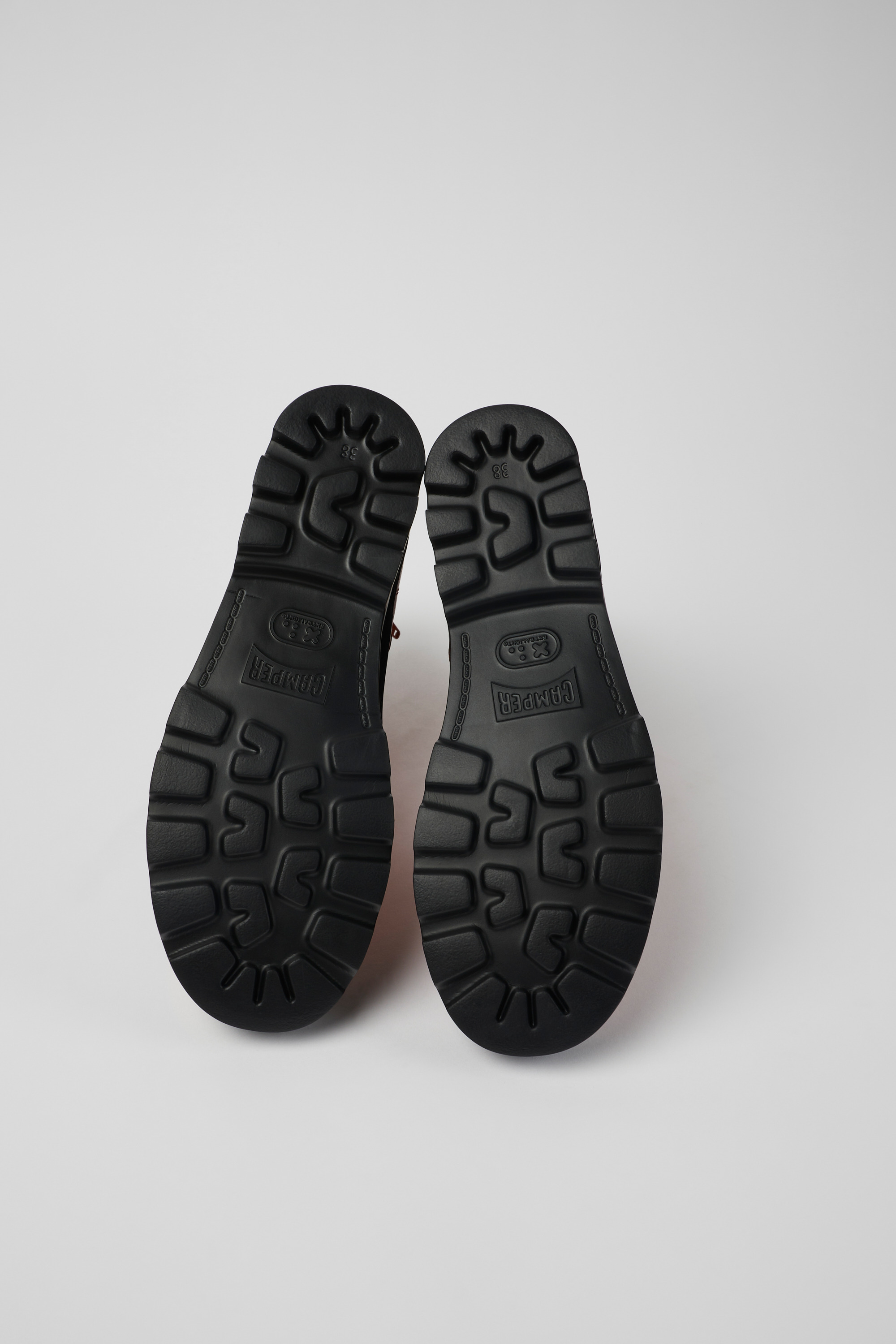 Brutus - Red leather lace-up boots for women