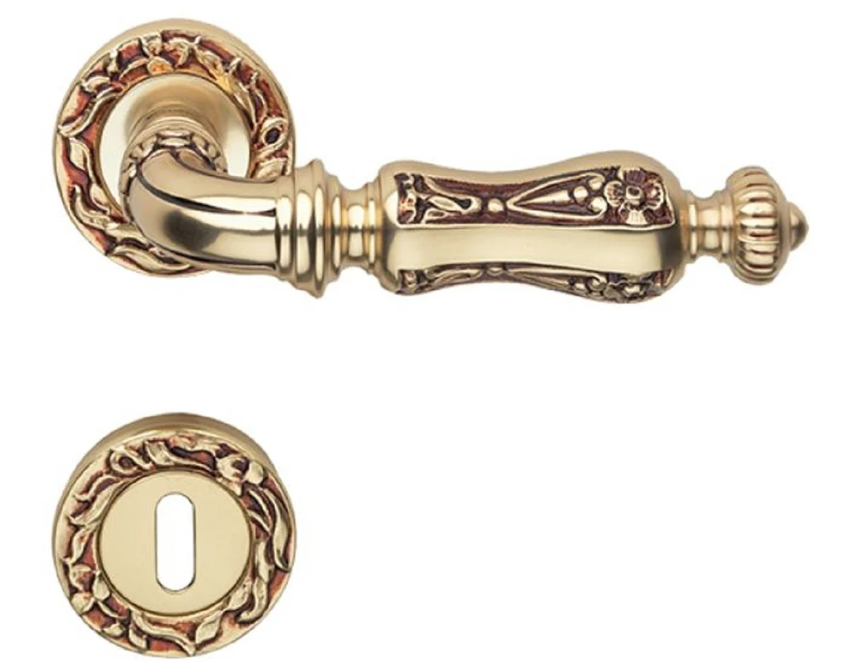 Casa Padrino conjunto de manija de puerta barroco oro franc¨¦s 15,5 x H. 5,3 cm - Manijas de Puerta de Estilo Barroco