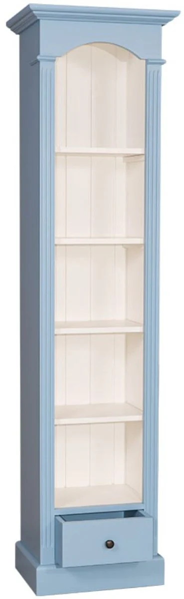 Casa Padrino country house shelf cabinet light blue / white 50 x 33 x H. 190 cm - Country House Style Collection
