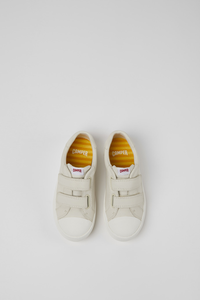 Pursuit White Leather Shoes for Boys