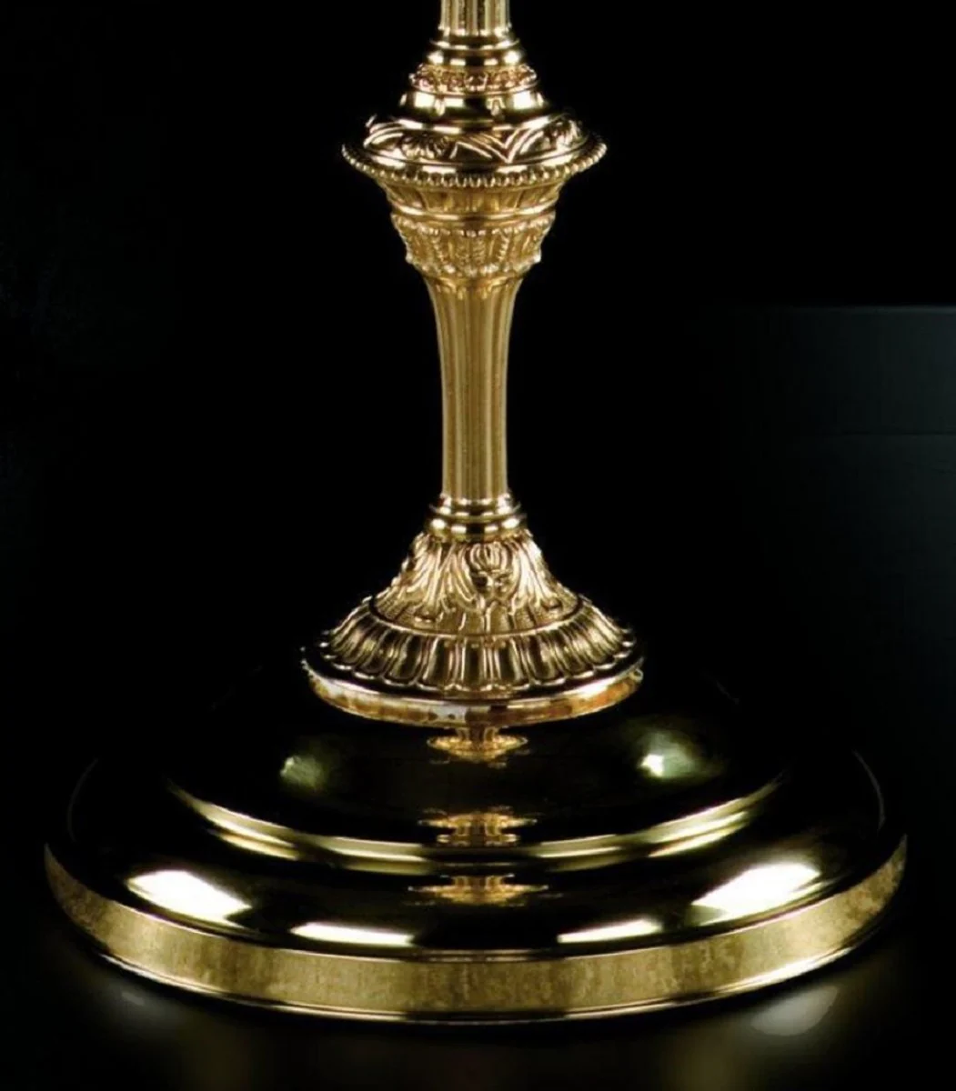 Casa Padrino lámpara de pie de cristal barroco de lujo oro Ø 56 x A. 152 cm - Magnífica lámpara de pie de latón con cristal de Bohemia - Luces de cristal barroco - Calidad de Lujo