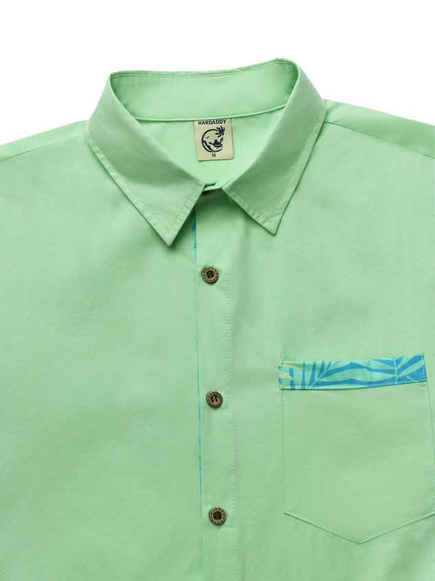 Cotton Botanical Contrast Long Sleeve Shirt