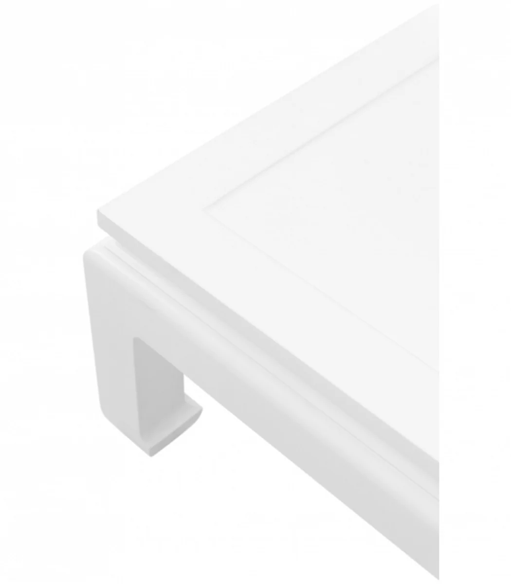 Casa Padrino Art Deco luxury mahogany wood coffee table white - living room coffee table - Luxury Collection