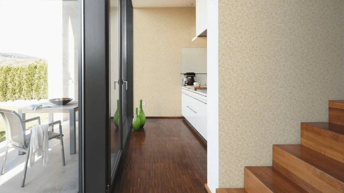 Papel pintado no tejido barroco diseñador Versace Vasmare 349024 crema / beige - Papel Tapiz de Diseño - Papel Pintado de Lujo