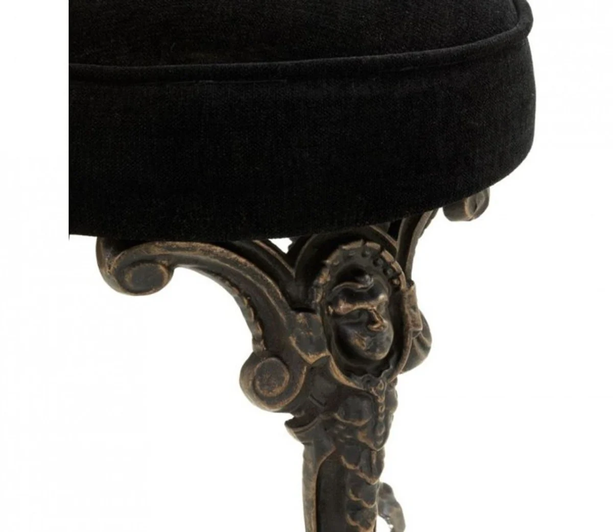 Casa Padrino luxury seat stool bronze finish 32 x H. 47 cm - Limited Edition