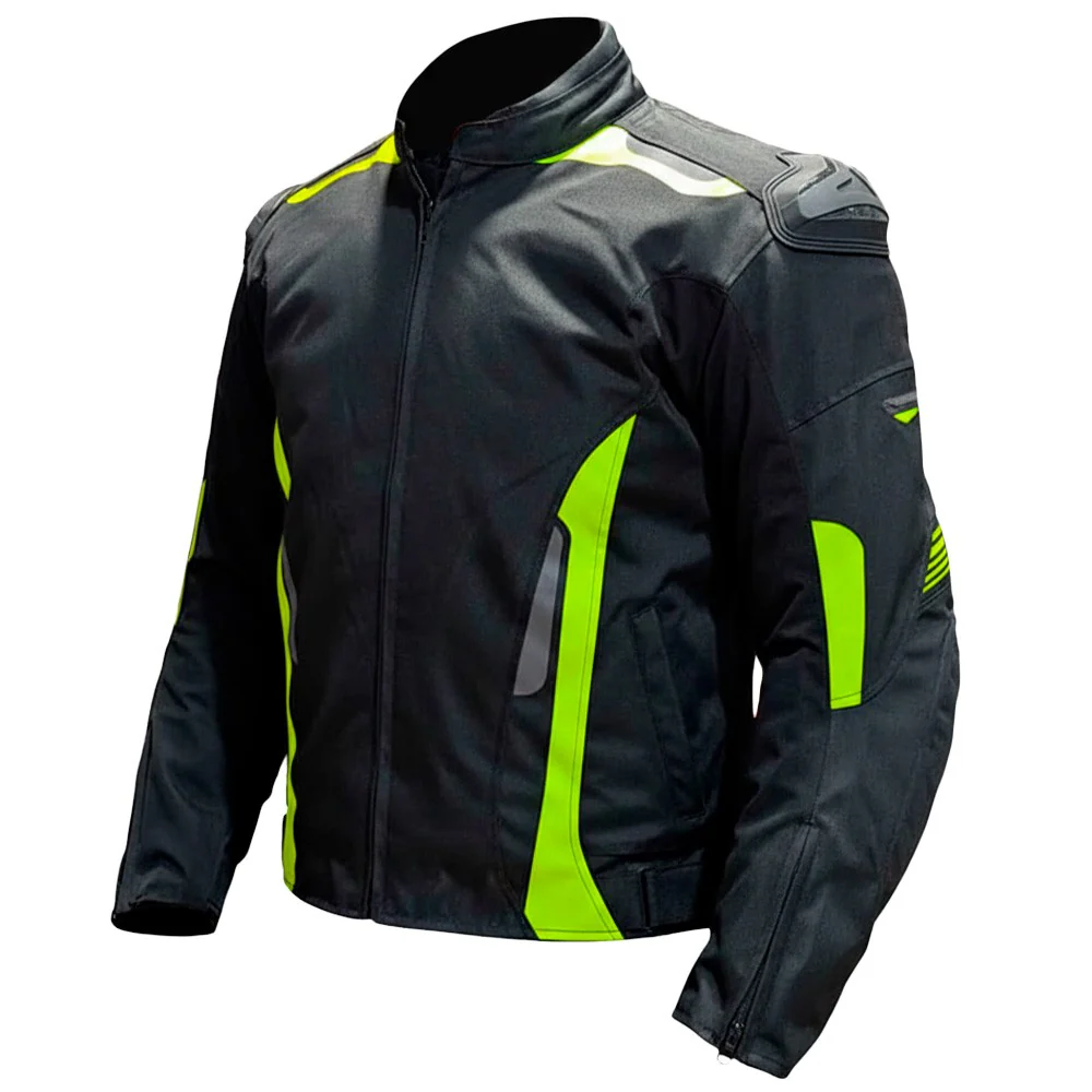CHAQUETA 4 ESTACIONES OUT RACING - NEGRO / FLUOR