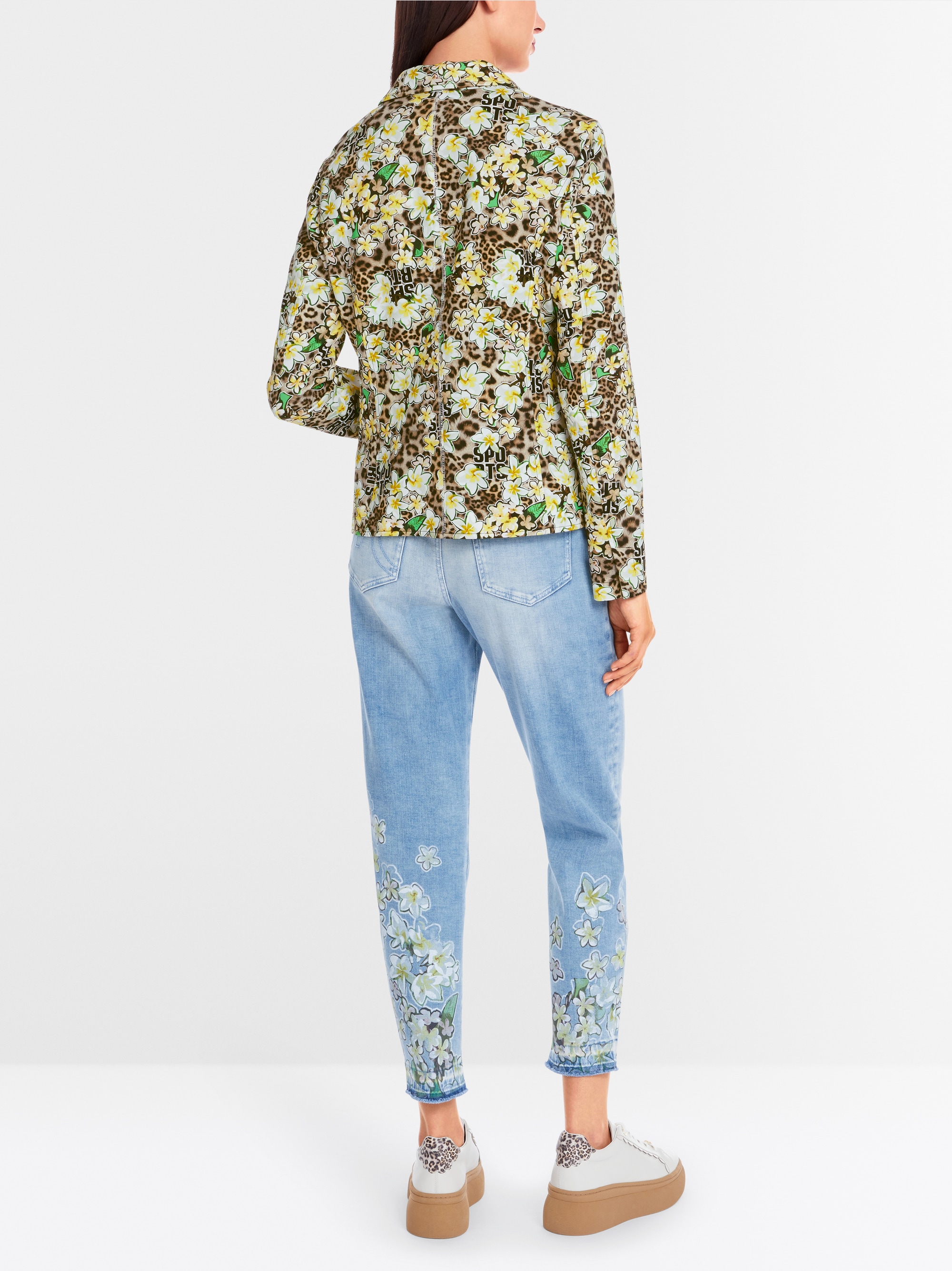 Marc-Cain Fitted blazer in scuba jersey