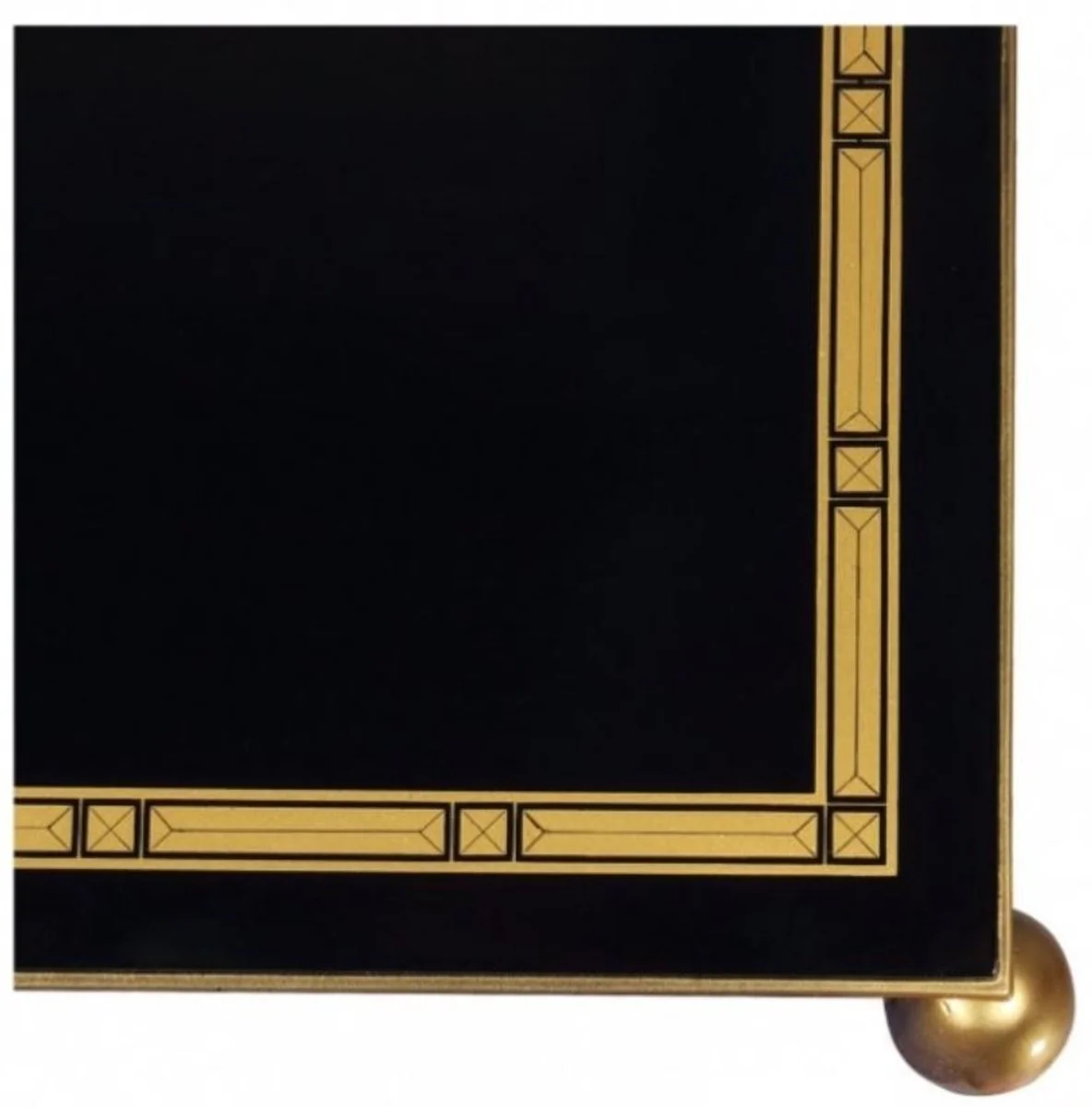 Casa Padrino mesa de sal¨®n de lujo negro / oro 45 x 45 x H. 95 cm - Mesa Auxiliar de Lujo