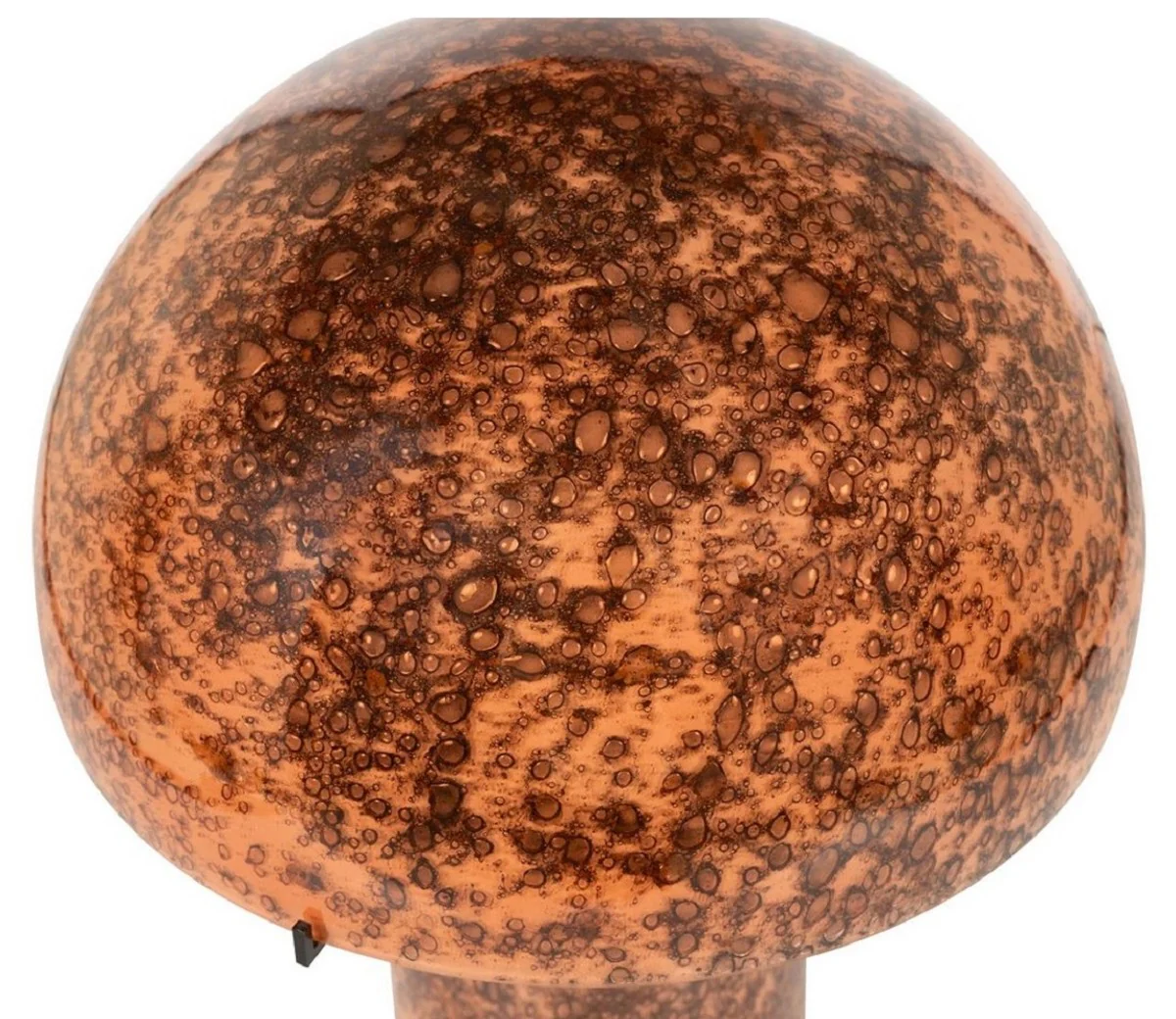 Casa Padrino l¨¢mpara de mesa de vidrio de lujo naranja / marr¨®n A. 36 cm - L¨¢mpara de escritorio redonda