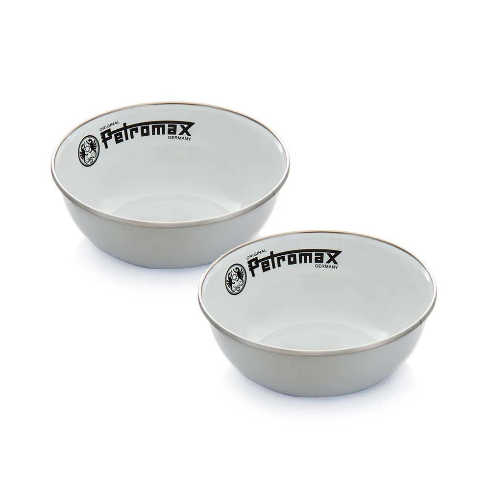 Petromax Enamel Bowl Set - Pack 2 cuencos esmaltados blancos