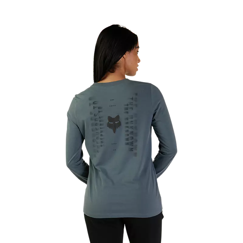 Womens Faded Out Long Sleeve Basic Tee
