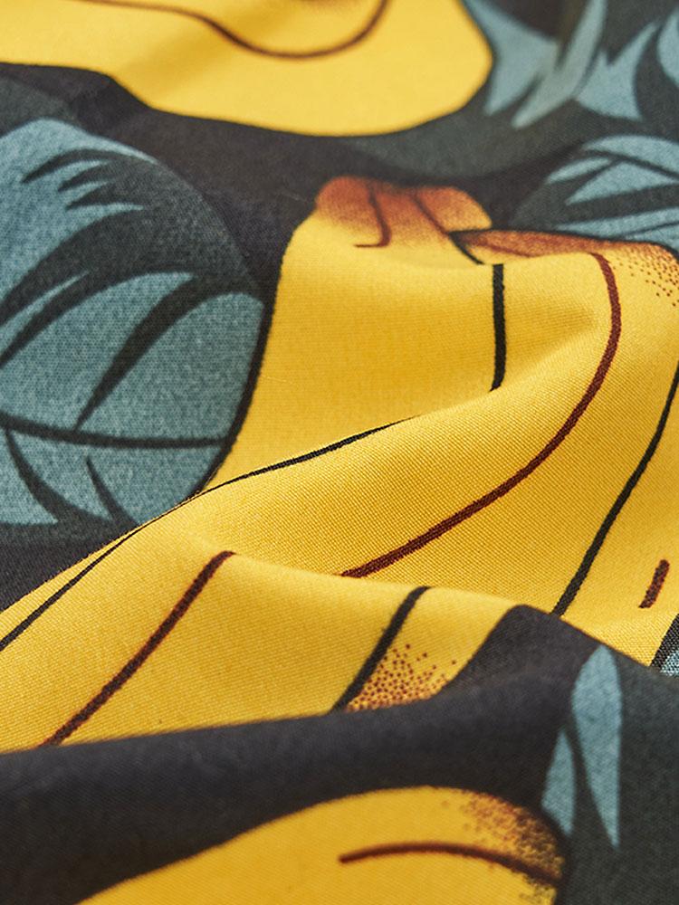 Banana Print Shirt & Banana Print Swim Shorts