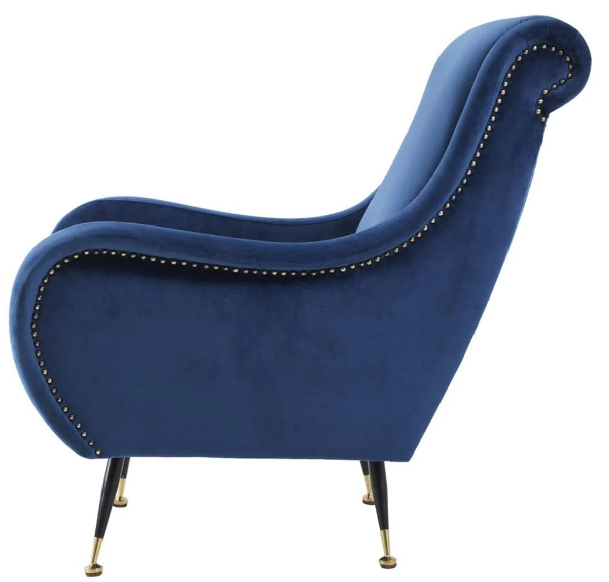 Casa Padrino sillón salón de hotel salón de lujo azul 80 x 90 x H. 88 cm - Mobiliario de Hotel