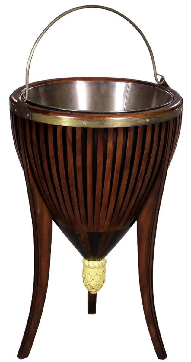 Casa Padrino enfriador de vino barroco de lujo de caoba marr¨®n oscuro ? 36 x A. 55 cm - Enfriador de Champ¨¢n - Accesorios de Restaurante Hotel Gastronom¨ªa