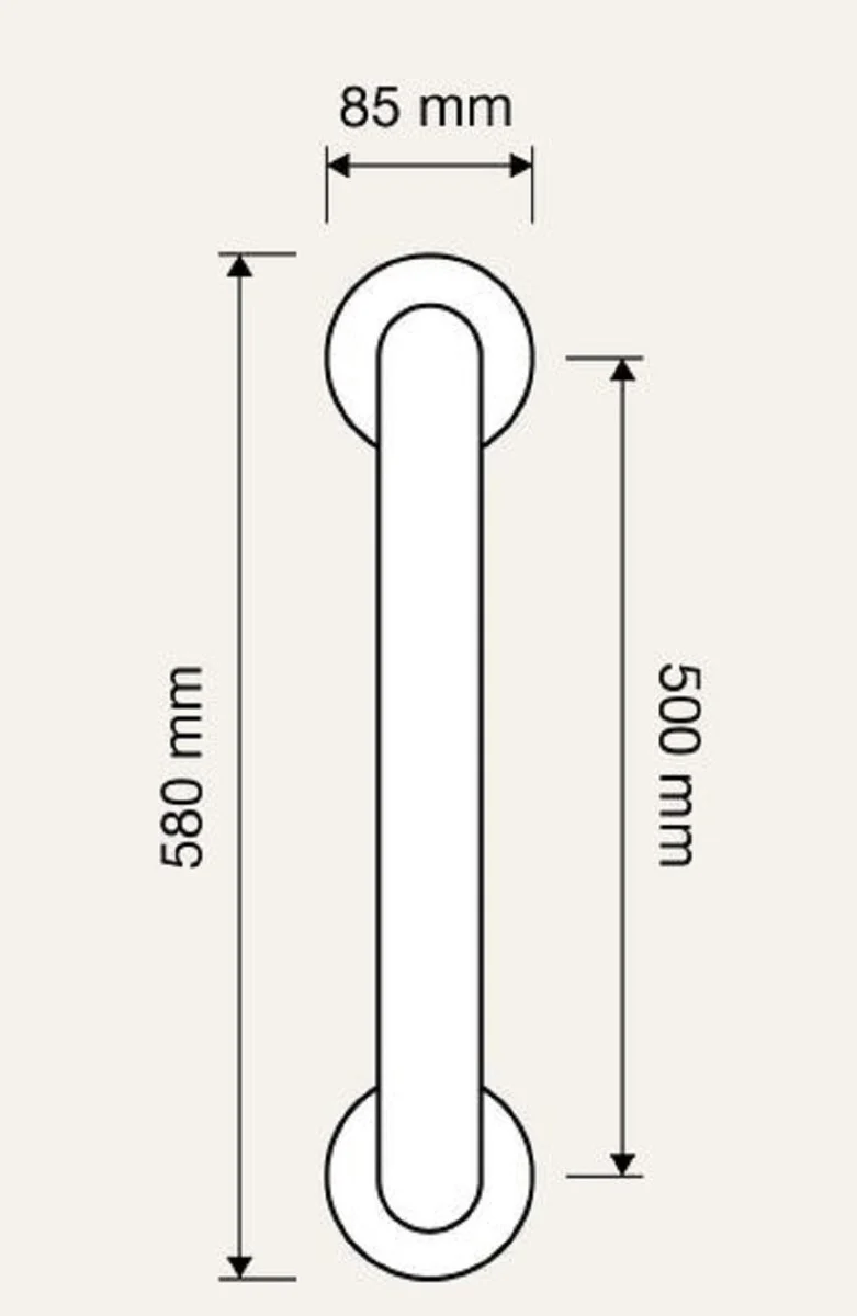Casa Padrino Conjunto de Manija de Puerta Art Nouveau Oro Franc¨¦s 8,5 x 58 cm - Accesorios para Hotel Barroco y Art Nouveau