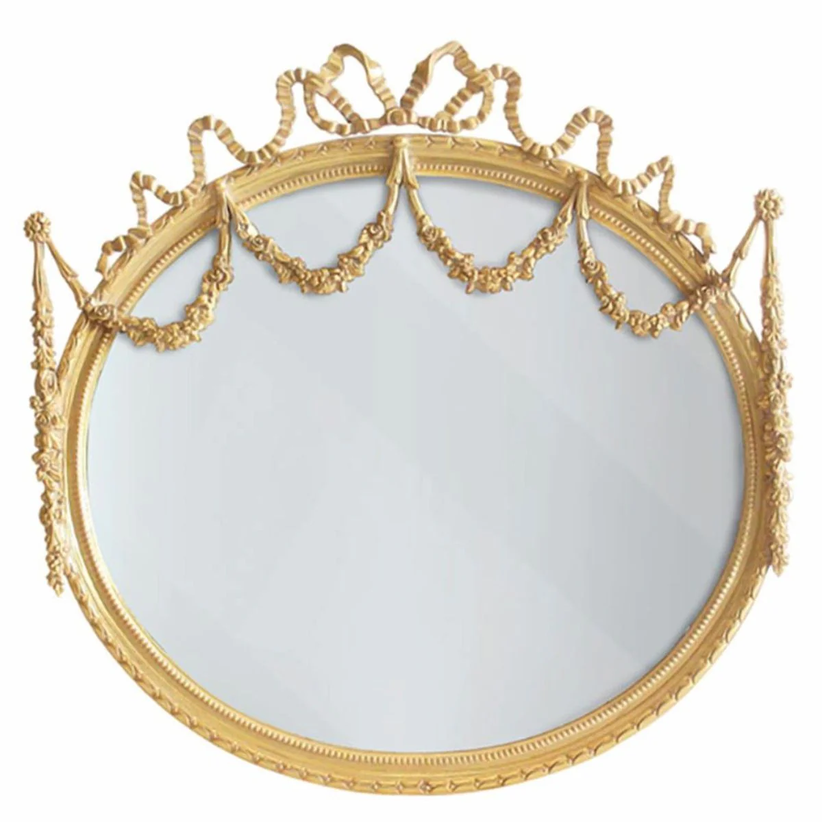 Casa Padrino espejo barroco de lujo de madera maciza oro 103 cm - Hecho en Italia