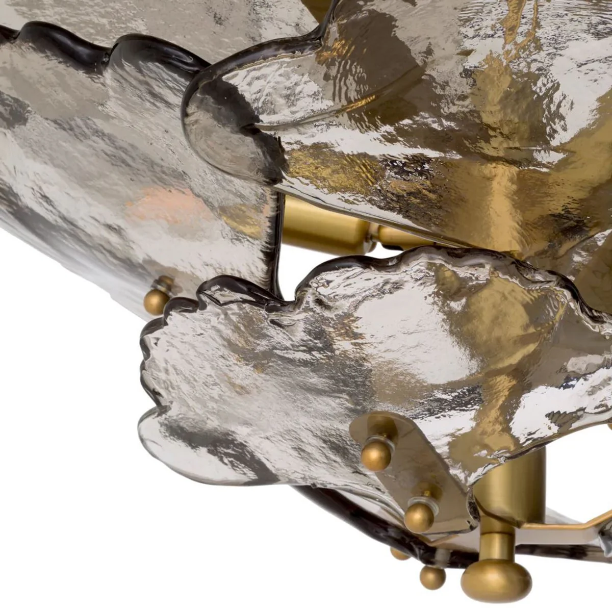 Casa Padrino l¨¢mpara de ara?a de lujo gris / lat¨®n antiguo ? 83 cm