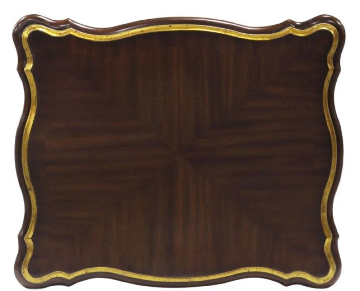 Casa Padrino mesa auxiliar barroca de lujo marr¨®n oscuro / oro 58 x 48 x H. 66 cm - Calidad de Lujo