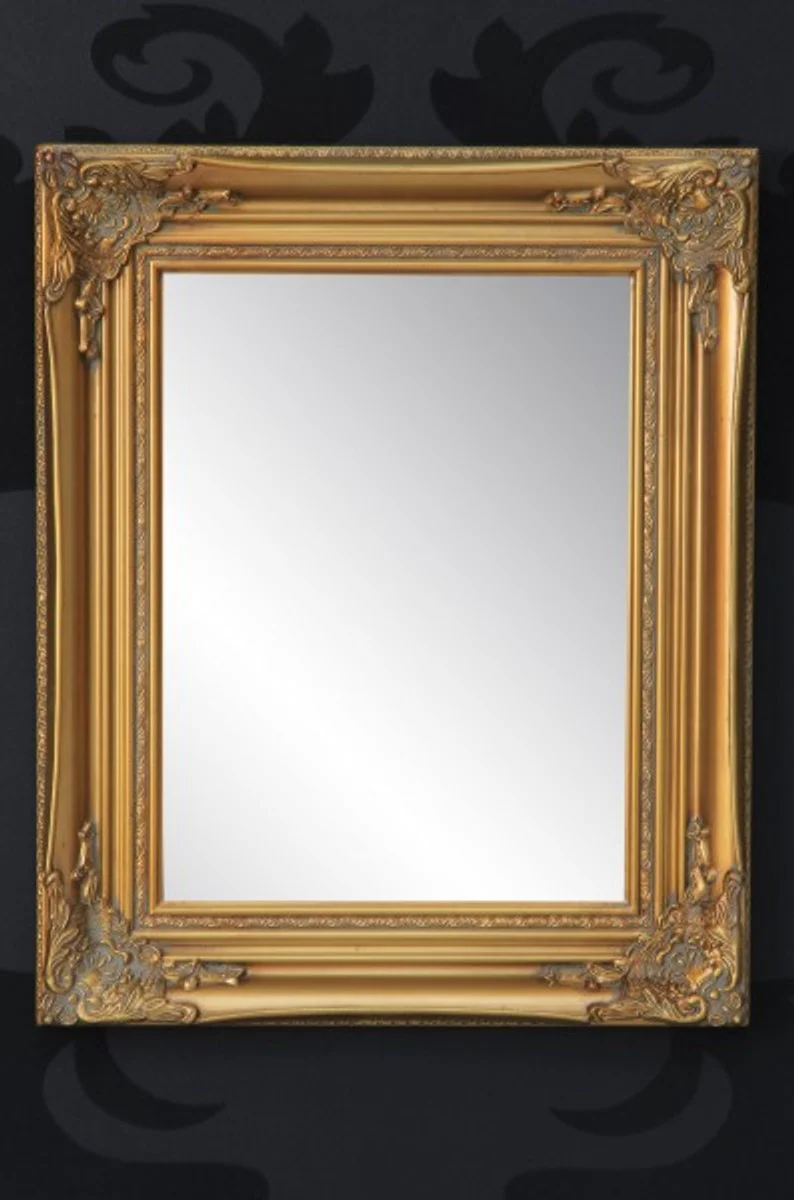Handmade Baroque wall mirror antique gold, height 55 cm, width 45 cm, depth 4 cm - Noble & Sumptuously