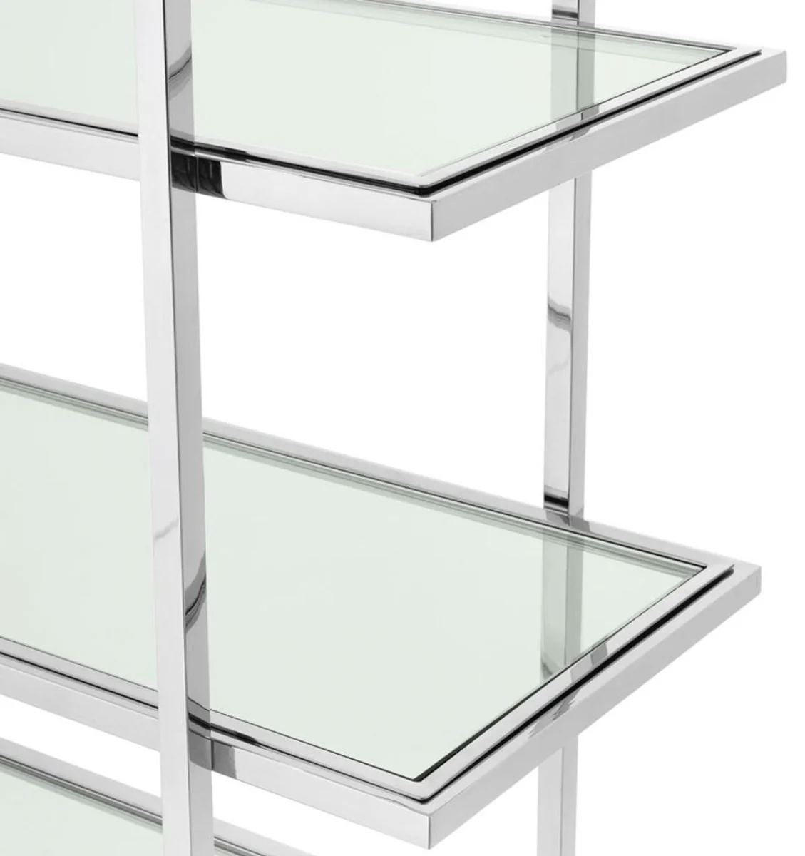 Casa Padrino armario de estanter¨ªa de lujo plata 120,5 x 40 x H. 253 cm - Muebles de Lujo