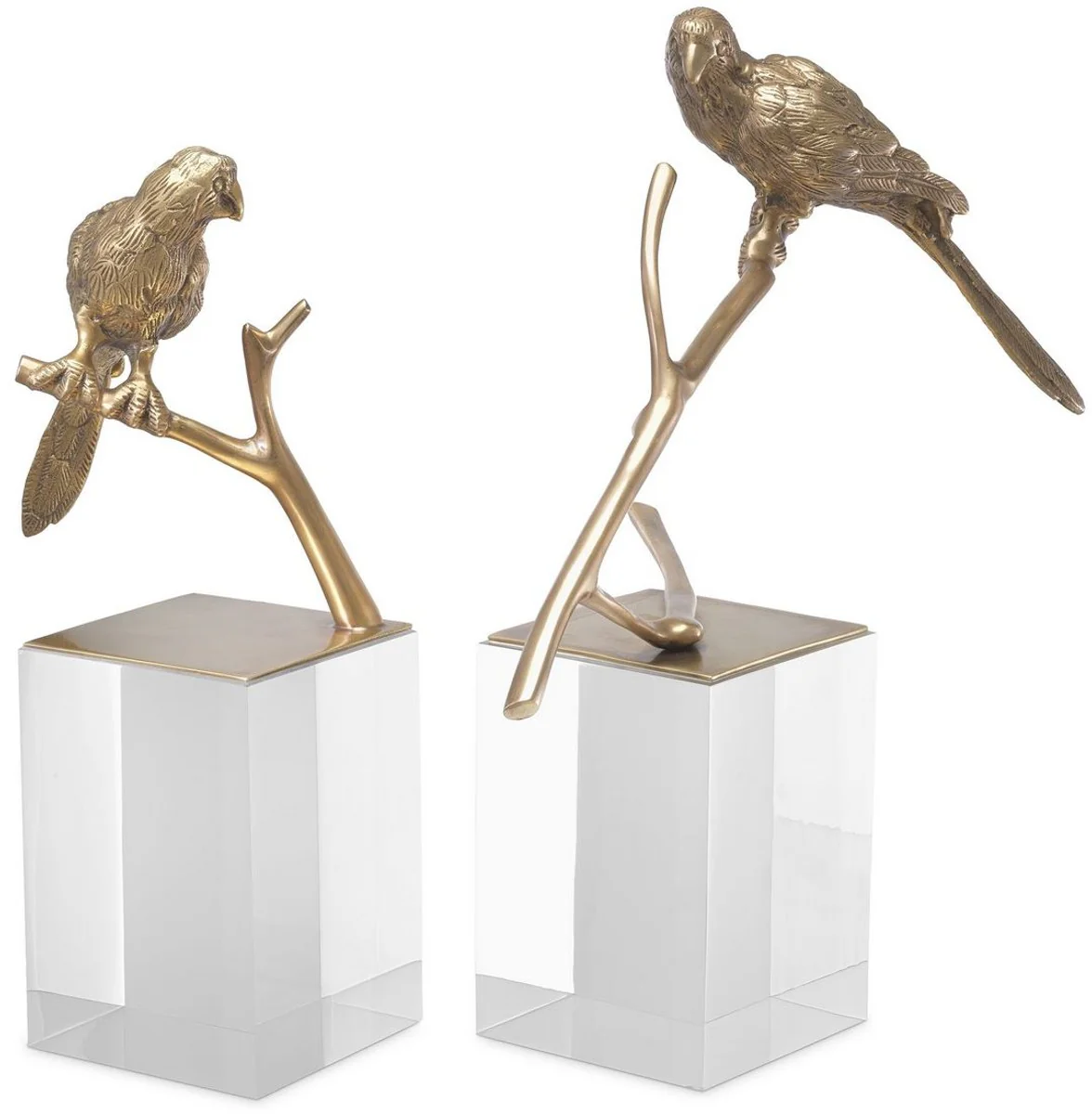 Casa Padrino conjunto de objetos de decoración de 2 de lujo vintage latón - Decoración de Oficina - Decoración de Escritorio - Decoración de Sala de Estar - Colección de Lujo