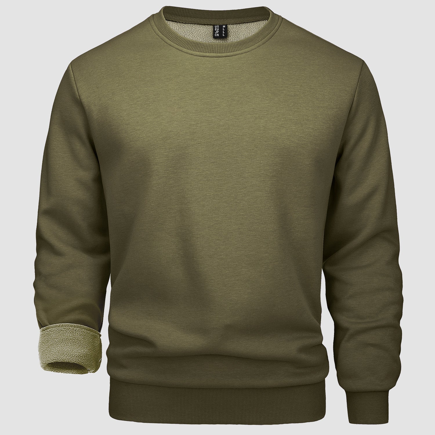 Men's Crewneck Sweatshirt Long Sleeve Casual Warm Fleece Pullover Hoodie