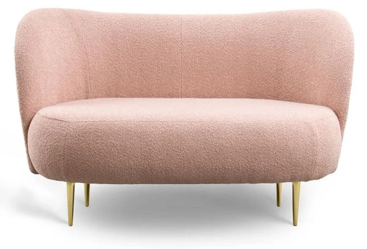 Casa Padrino conjunto de sal¨®n de lujo rosa / oro - 2 Sof¨¢s de Lujo con Respaldo Curvo y 2 Sillones de Lujo con Respaldo Curvo - Muebles de sal¨®n - Muebles de lujo - Interiores de lujo