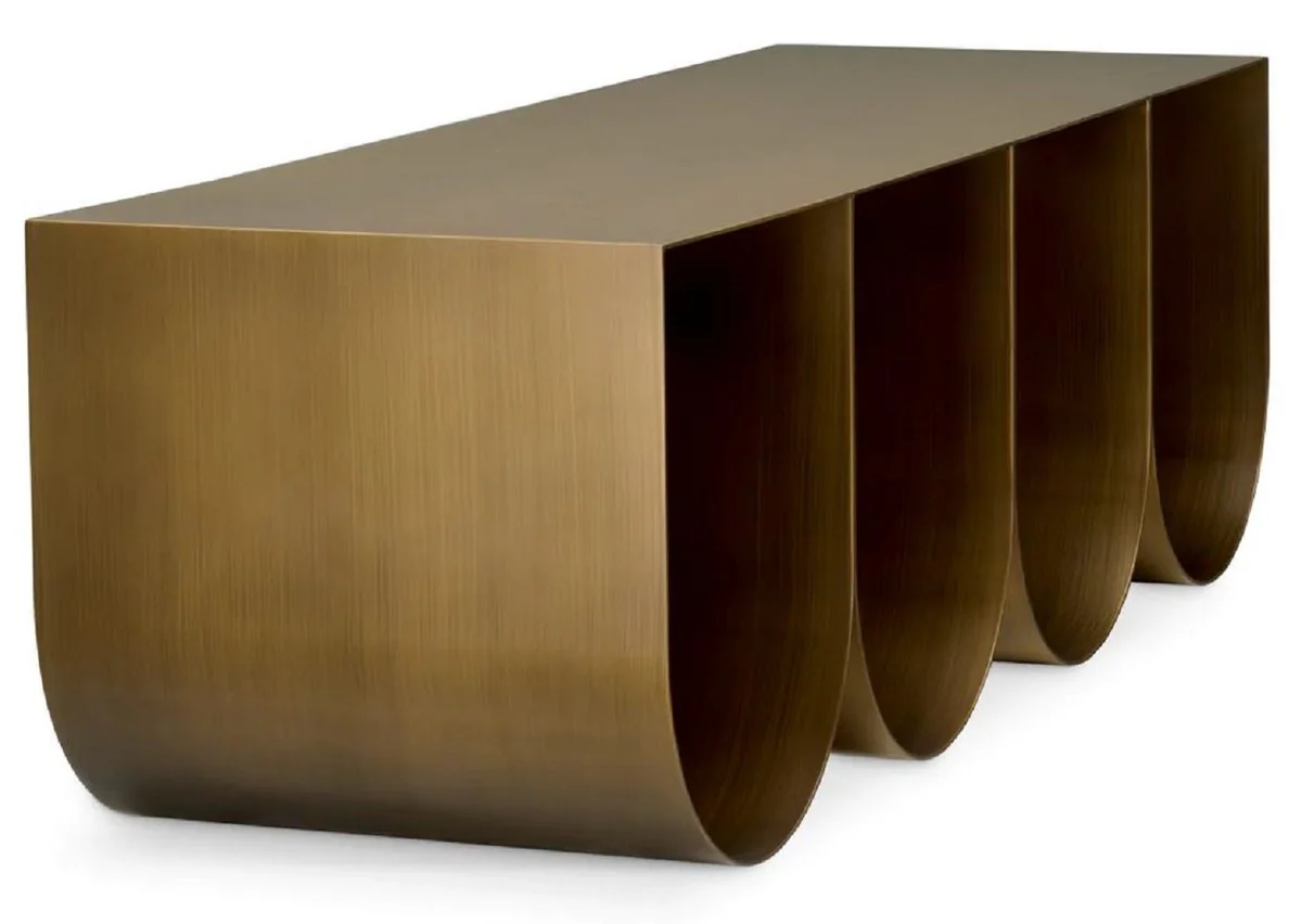 Casa Padrino mesa de centro de lujo lat¨®n 120 x 40 x A. 38 cm - Mesa de sal¨®n rectangular de metal - Muebles de sal¨®n - Muebles de hotel - Muebles de metal de lujo