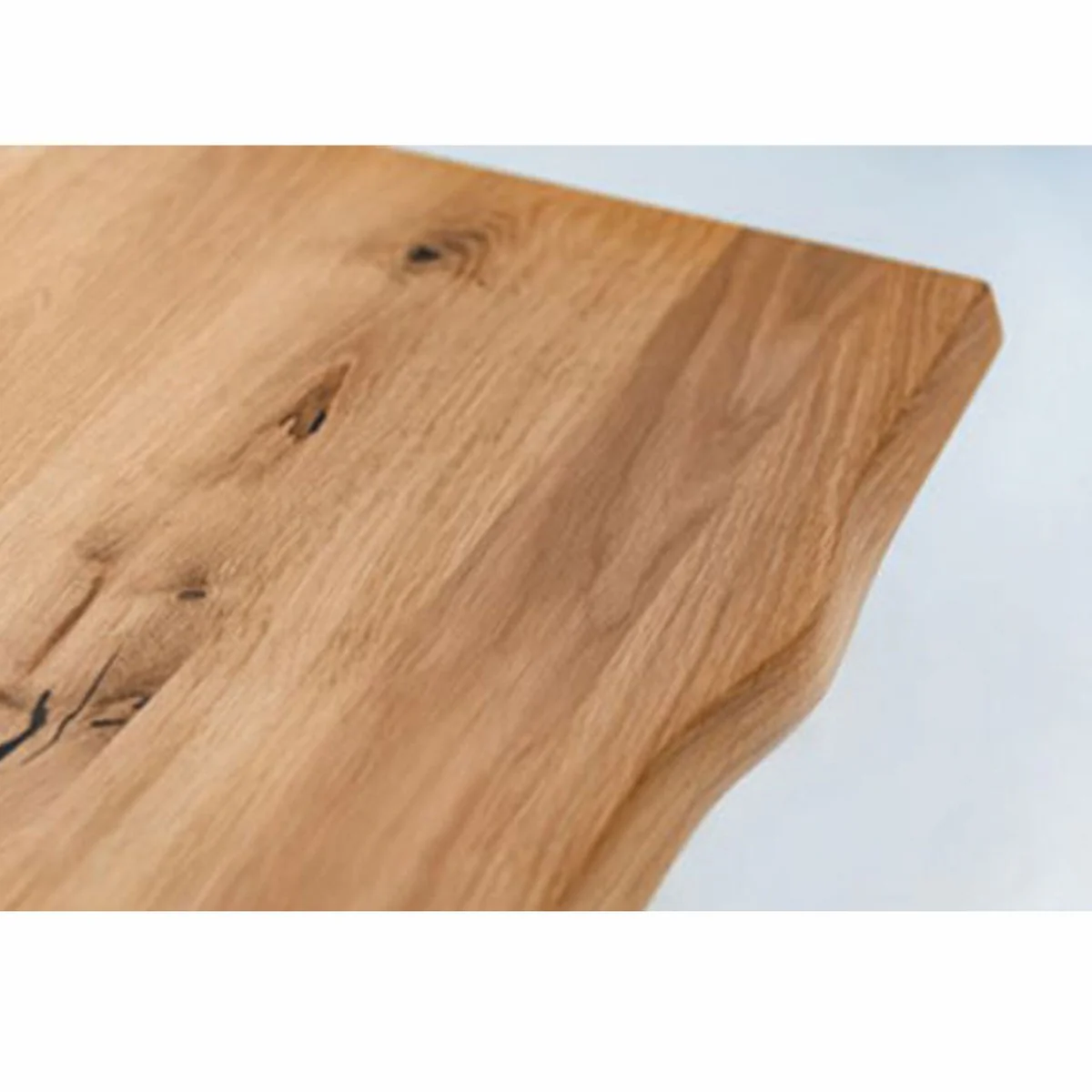 Casa Padrino Mesa de Comedor de Lujo de Roble Natural / Negro - Varios Tama?os - Muebles de Comedor