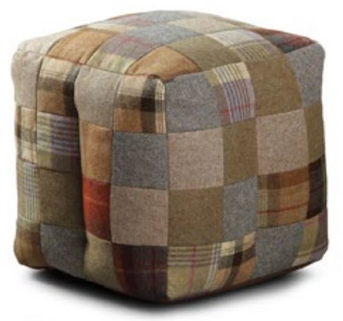 Casa Padrino taburete de lujo multicolor 45 x 45 x A. 45 cm - Taburete en forma de cubo - Reposapi¨¦s - Muebles de Sal¨®n