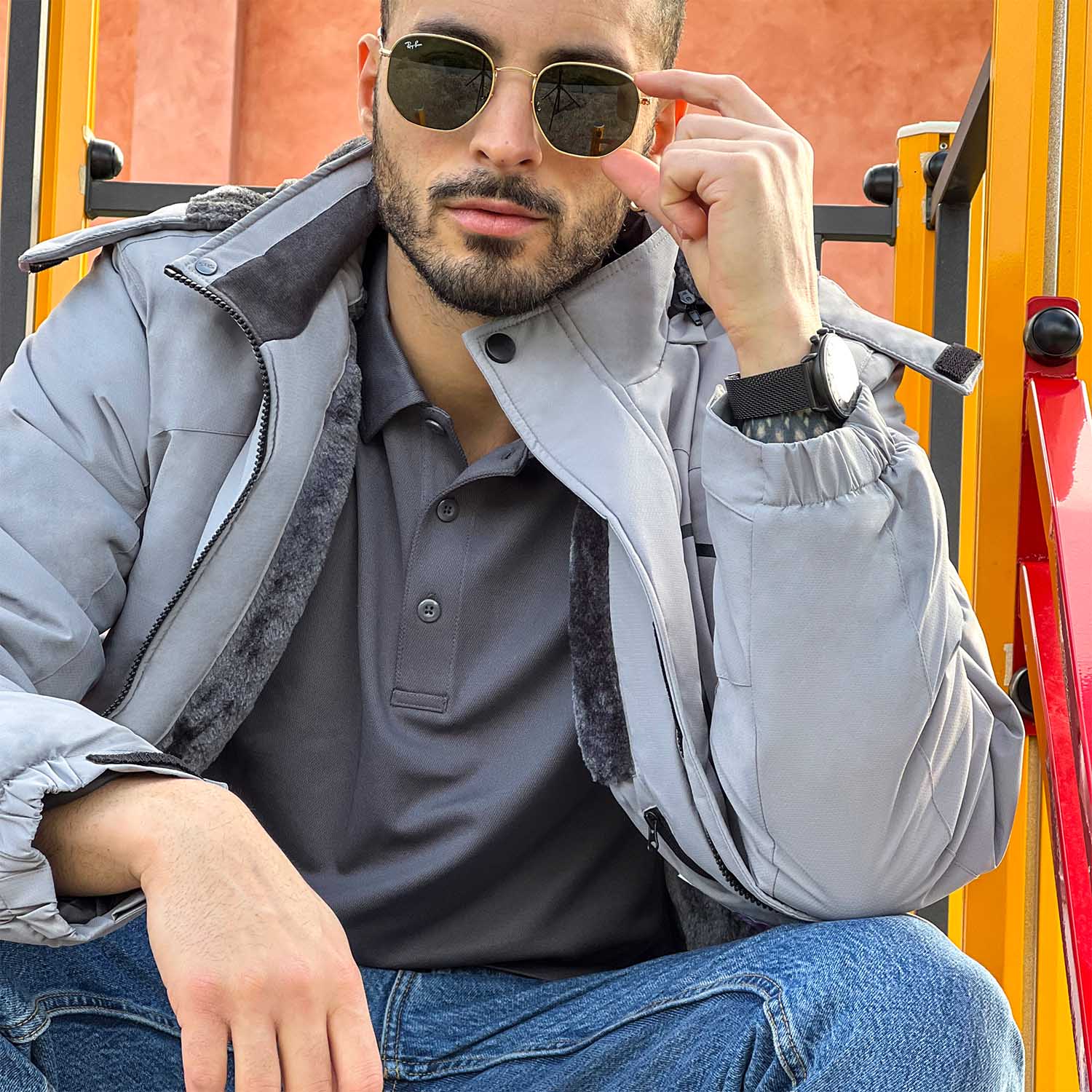 Men's Winter Jacket Water Repellent Ski Snow Jacket Warm Fleece Coat Parka Raincoats With Multi-Pockets