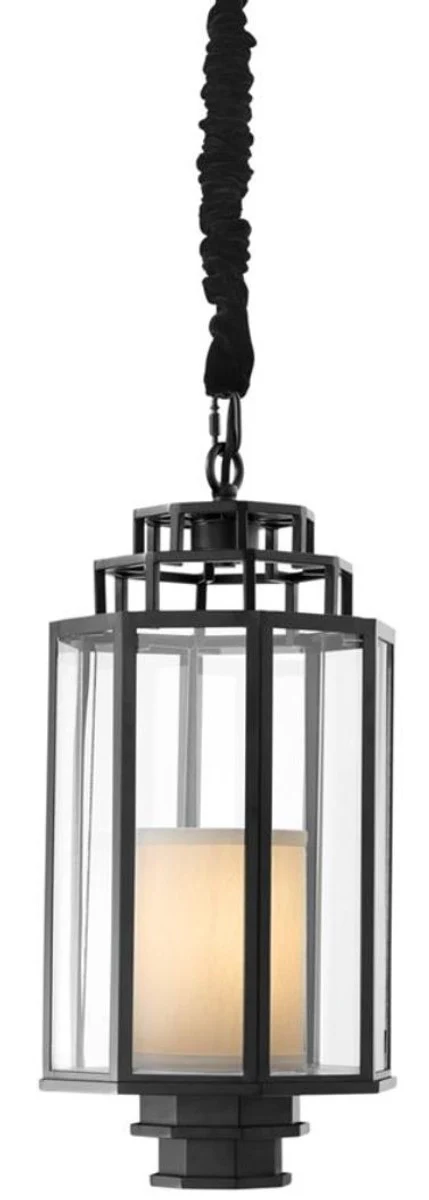 Casa Padrino linterna lujo negro de 24 x H. 41 cm - lámpara que cuelga restaurante del hotel