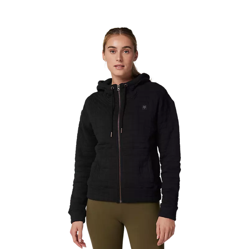 Womens Quilted Zip Hoodie