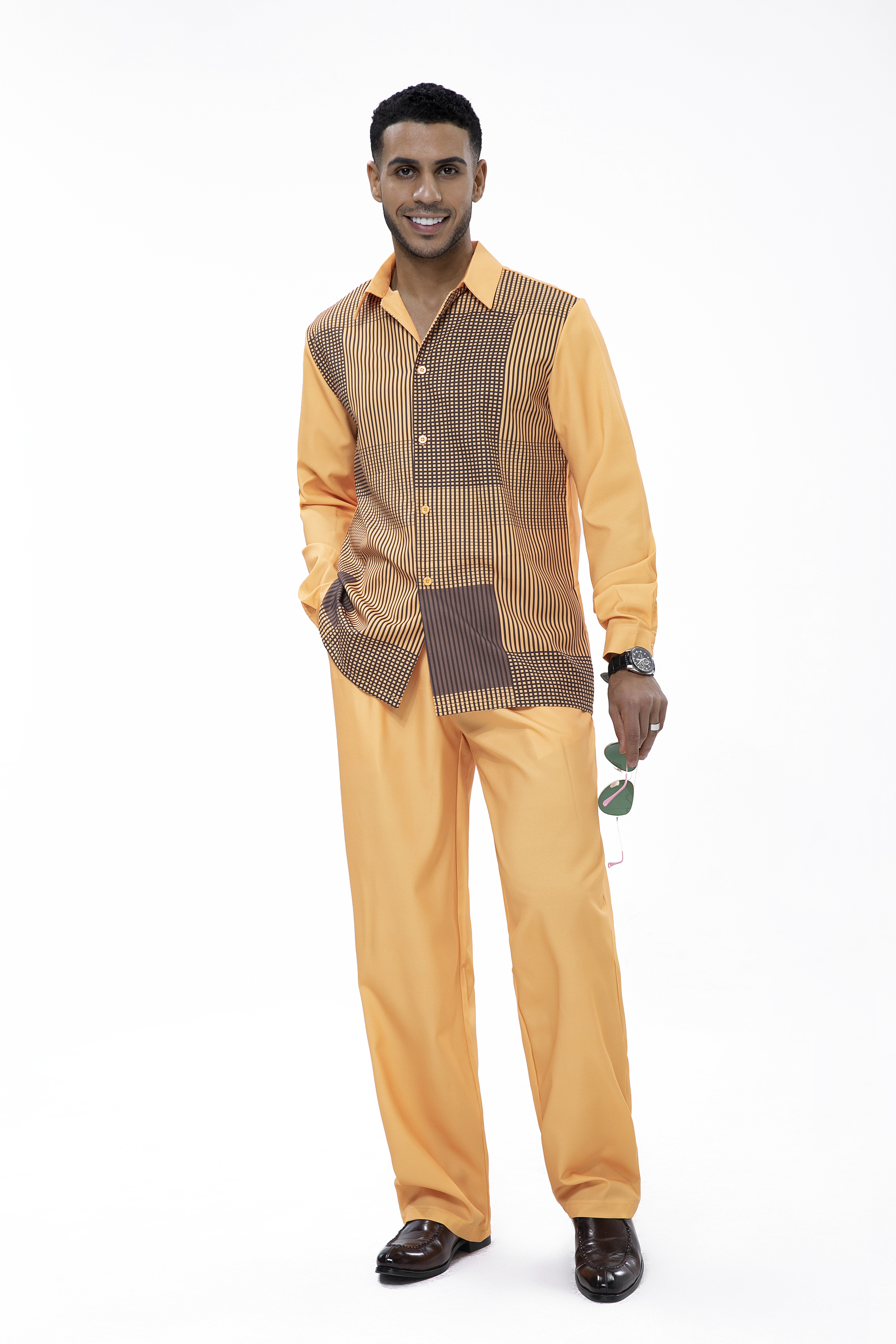 Suitmens Long-Sleeve Trousers Two-Piece Walking Set