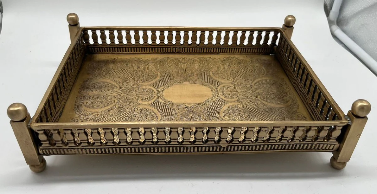 Casa Padrino bandeja de servicio de latón de lujo 32 cm